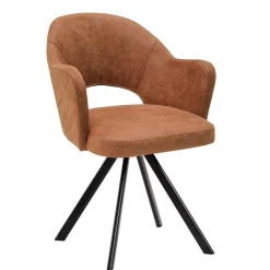 Wohnen Stühle<Design Esszimmersessel in Cognac Braun - Oseidon