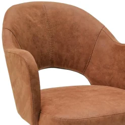 Wohnen Stühle<Design Esszimmersessel in Cognac Braun - Oseidon