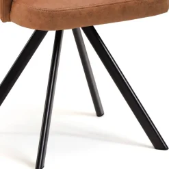 Wohnen Stühle<Design Esszimmersessel in Cognac Braun - Oseidon