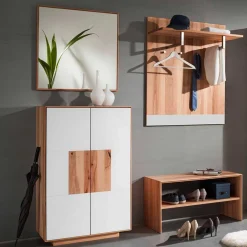 Wohnen Garderoben<Design Flur Möbel Set zweifarbig - Mandrey (vierteilig)