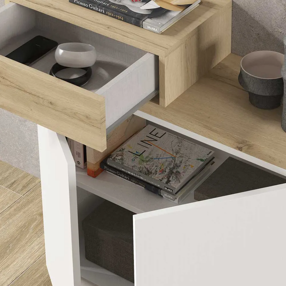 Wohnen Garderoben<Design Flurkommode & Spiegel Set - Gangizo (fünfteilig)
