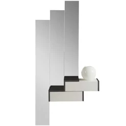 Wohnen Garderoben<Design Flurmöbel in Weiß & Schwarz - Uwida (vierteilig)