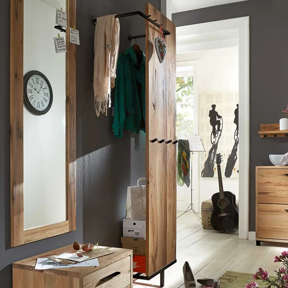 Wohnen Garderoben<Design Garderobe aus Balkeneiche & Metall - Alsbetas