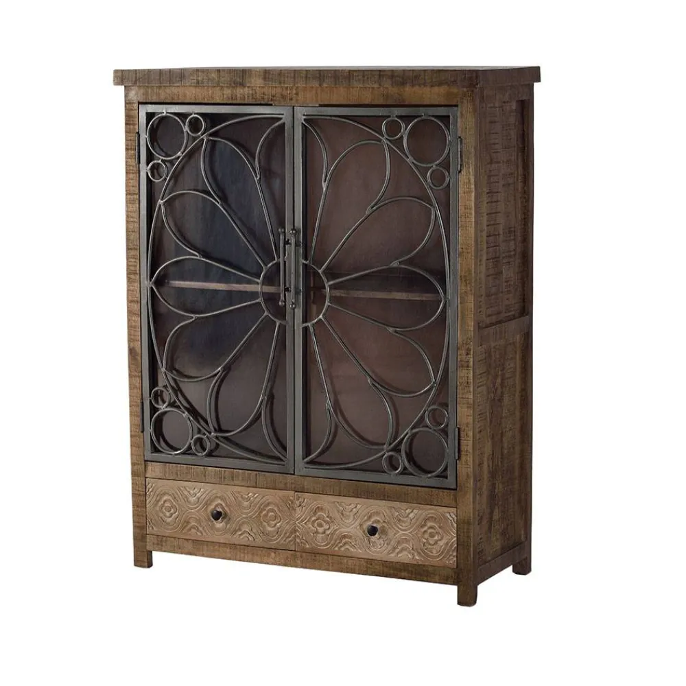 Wohnen Highboards|Vitrinen<Design Highboard mit Glas Metalltüren - Everton