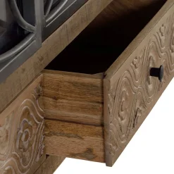 Wohnen Highboards|Vitrinen<Design Highboard mit Glas Metalltüren - Everton