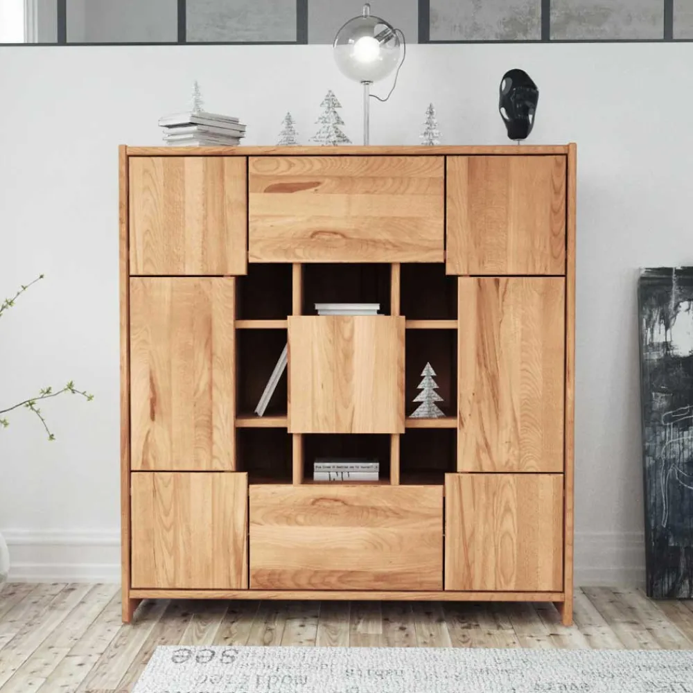 Wohnen Highboards<Design Highboard Salomonia mit offenen Fächern