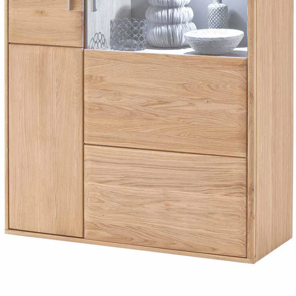 Wohnen Highboards<Design Highboard Vernella aus Eiche Bianco