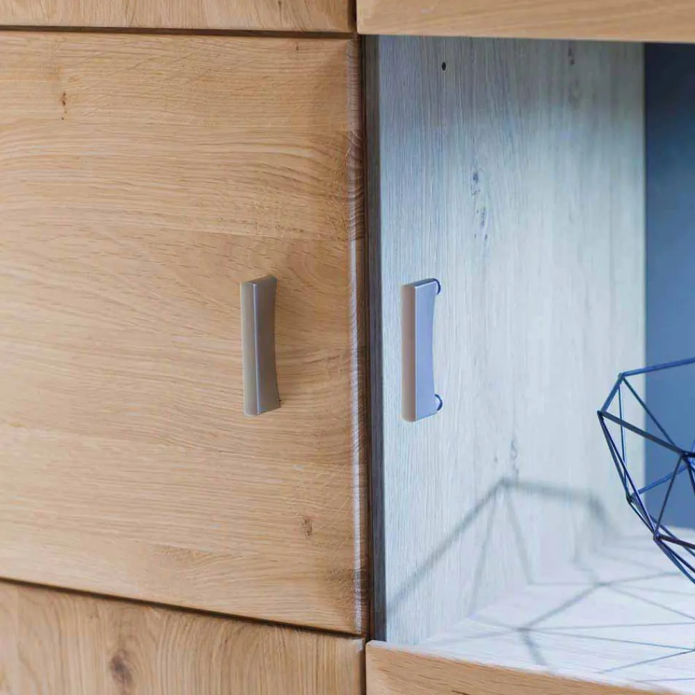 Wohnen Highboards<Design Highboard Vernella aus Eiche Bianco