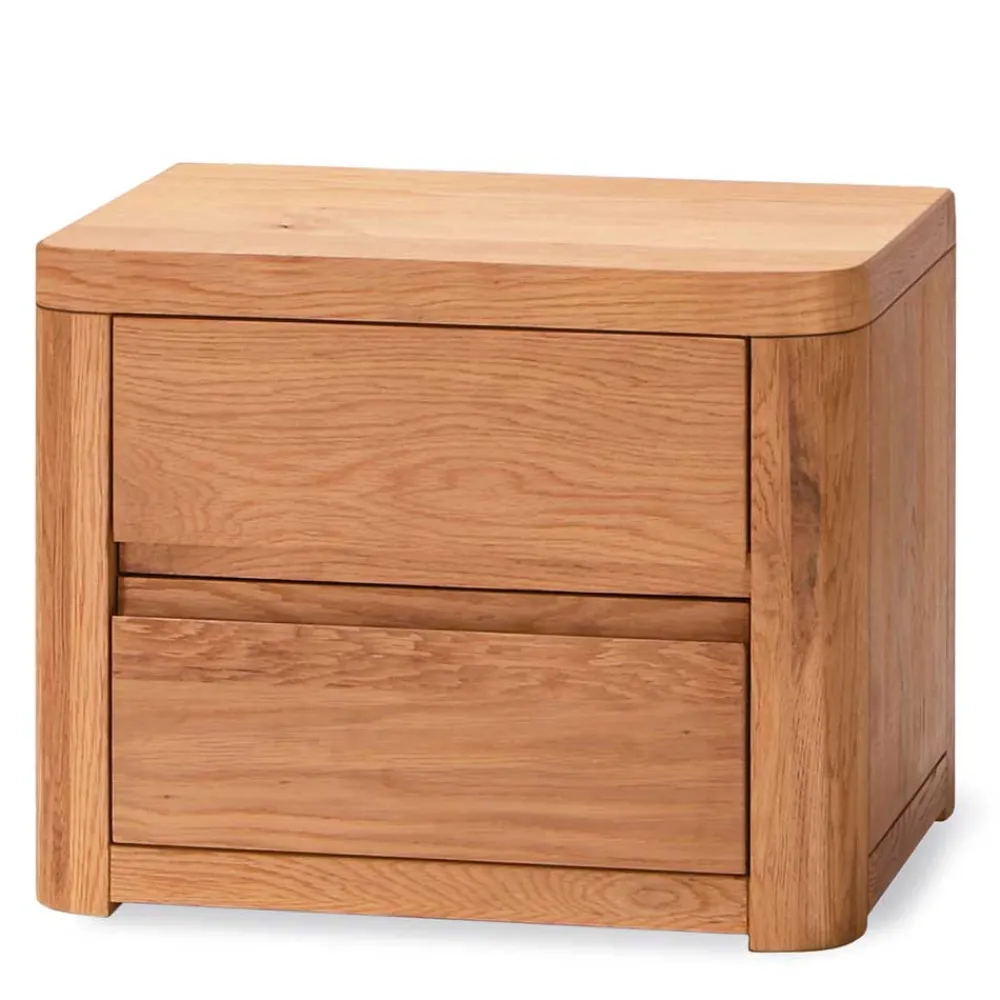 Wohnen Betten<Design Himmelbett in Eiche Natur & Weiß - Risa