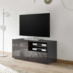 Wohnen Lowboards|Tv & Hifi-Möbel<Design Hochglanz TV Element in Anthrazit - Ipatal
