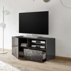 Wohnen Lowboards|Tv & Hifi-Möbel<Design Hochglanz TV Element in Anthrazit - Ipatal