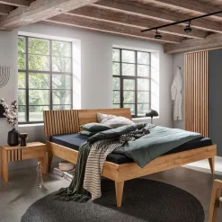 Wohnen Betten<Design Holzbett aus Wildeiche 140x200 - Manarola