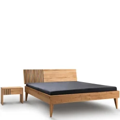 Wohnen Betten<Design Holzbett aus Wildeiche 140x200 - Manarola