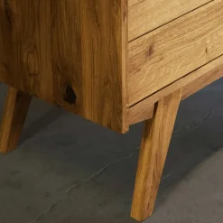 Wohnen Betten<Design Holzbett aus Wildeiche - Hardus (dreiteilig)