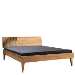 Wohnen Betten<Design Holzbett aus Wildeiche Massivholz - Manarola I