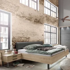 Wohnen Betten<Design Loft Bett mit Nachttischen - Licruva (dreiteilig)
