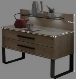 Wohnen Betten<Design Loft Bett mit Nachttischen - Licruva (dreiteilig)