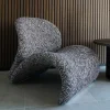 Wohnen Sessel<Design Loungesessel in Dunkelbraun meliert - Sacalobra