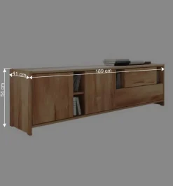 Wohnen Tv & Hifi-Möbel|Lowboards<Design Lowboard Salomonia aus Kernbuche Massivholz