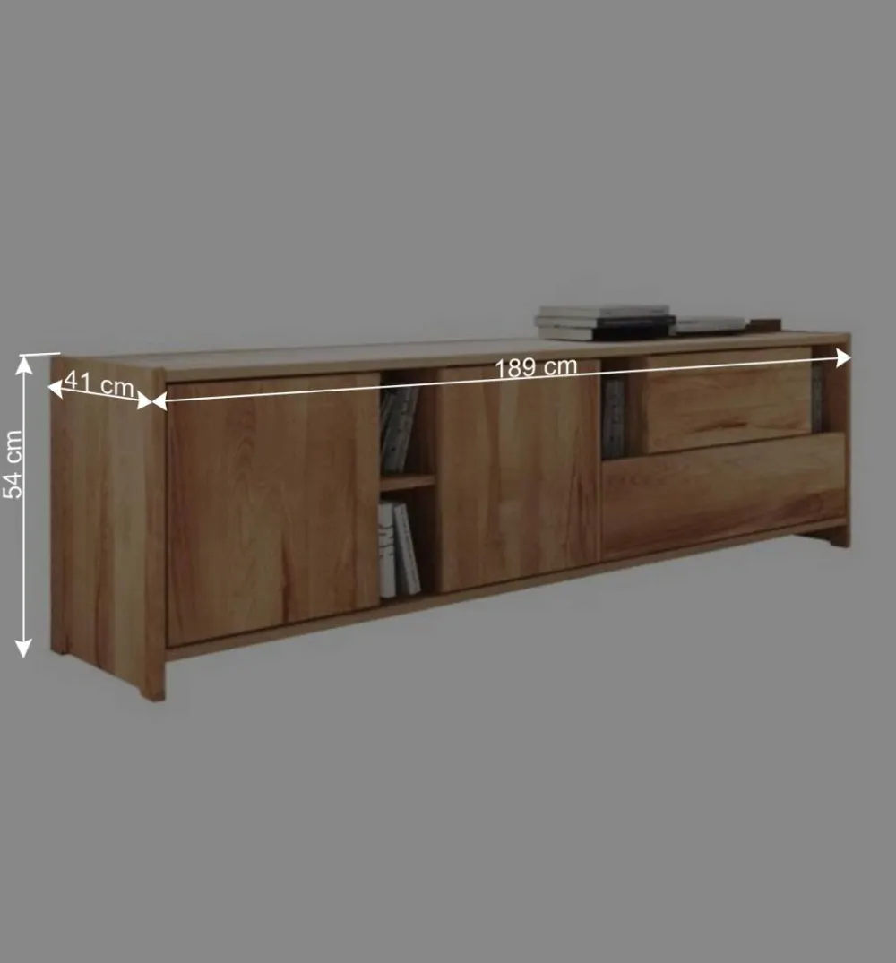 Wohnen Tv & Hifi-Möbel|Lowboards<Design Lowboard Salomonia aus Kernbuche Massivholz