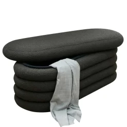 Wohnen Sitzbank<Design Polsterbank in Anthrazit Boucle - Idris