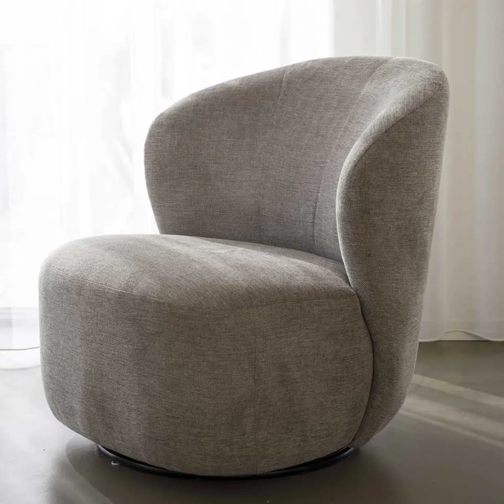 Wohnen Sessel<Design Polstersessel in Beige Stoff - Heavy