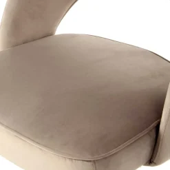 Wohnen Stühle<Design Polsterstühle in Taupe Samt - Vannah (2er Set)