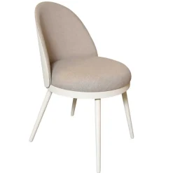 Wohnen Stühle<Design Polsterstuhl in Weiß Beige - Grandios