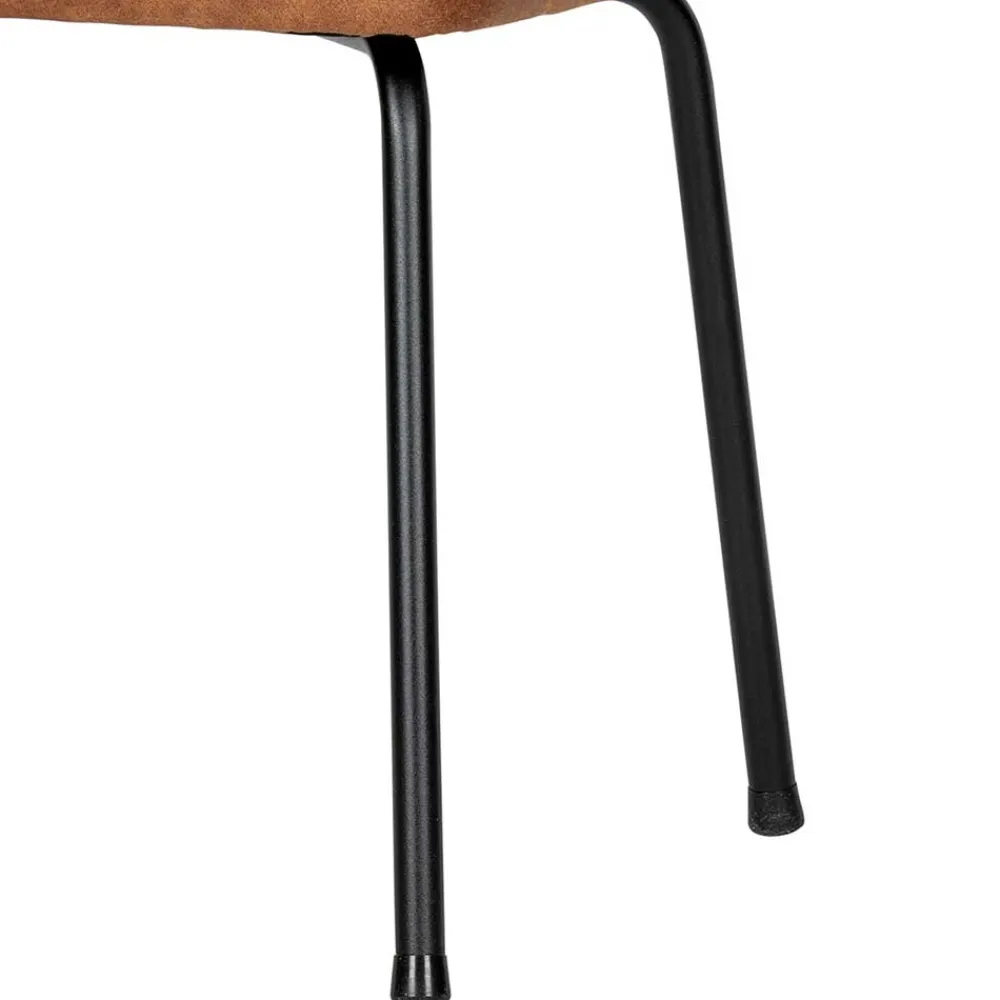 Wohnen Stühle<Design Recyclingleder Stuhl in Braun - Kegadamo (2er Set)