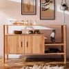 Wohnen Regale<Design Regal mit zwei Fächern & Türen - Indrya