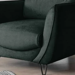 Wohnen Sessel<Design Samtsessel in Dunkelgrün - Major