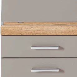 Wohnen Highboards<Design Sekretär in Grau & Eiche NB - Zella