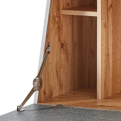 Wohnen Highboards<Design Sekretär in Grau & Eiche NB - Zella