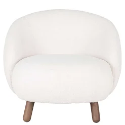 Wohnen Sessel<Design Sessel in Offwhite Lammfell Stoff - Tirol