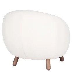 Wohnen Sessel<Design Sessel in Offwhite Lammfell Stoff - Tirol