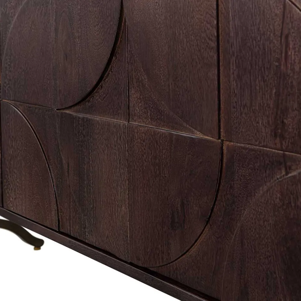 Wohnen Tv & Hifi-Möbel<Design Sideboard in Nussbaum aus Mango Holz - Pisino