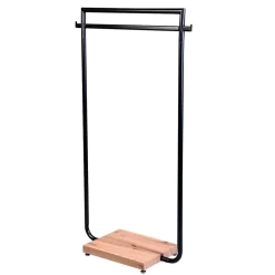 Wohnen Garderoben<Design Standgarderobe in Schwarz mit Wildeiche - Veneziana