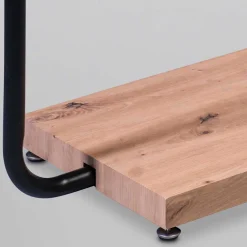 Wohnen Garderoben<Design Standgarderobe in Schwarz mit Wildeiche - Veneziana