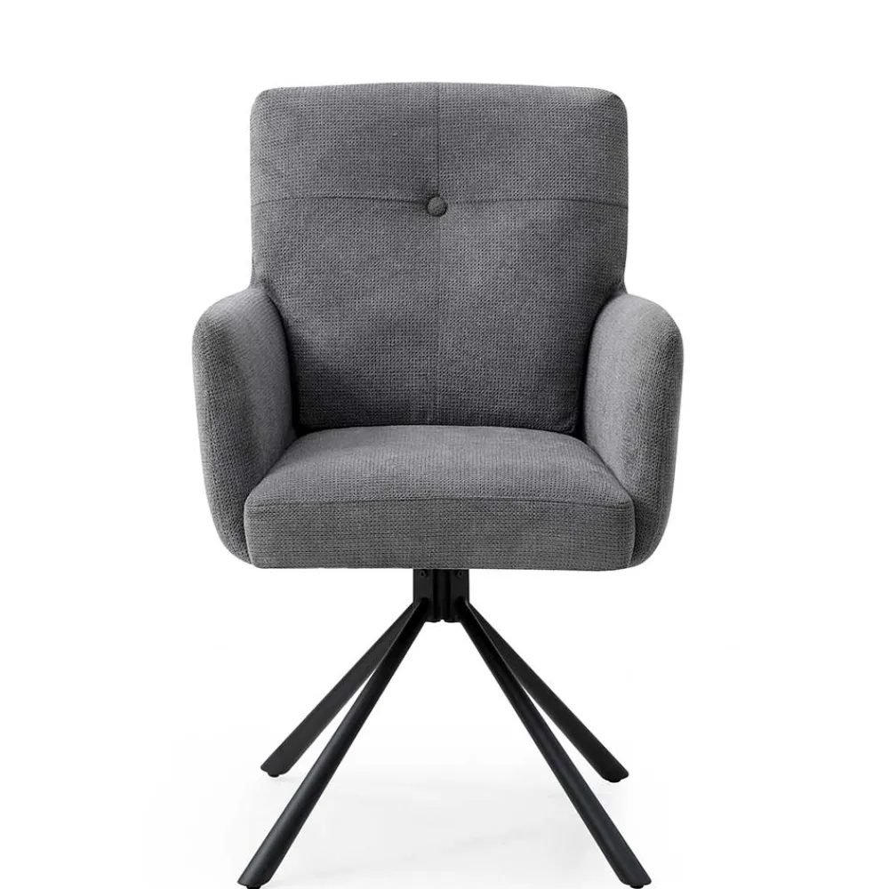 Wohnen Stühle<Design Tischsessel in Grau - drehbar - Portland S (2er Set)