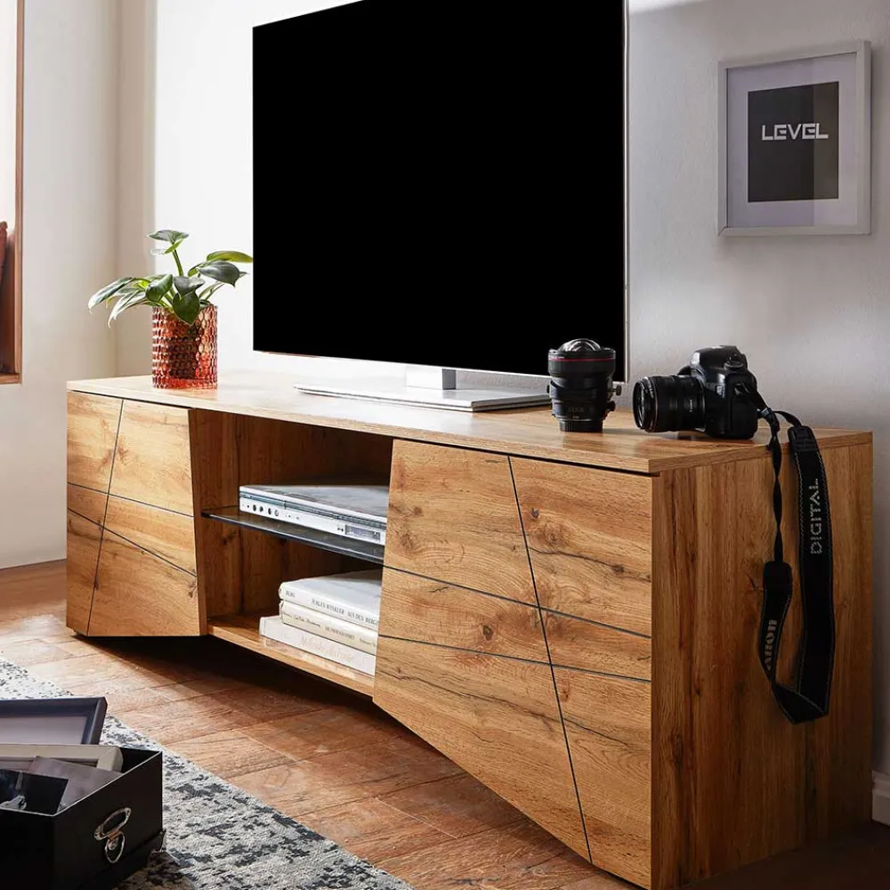 Wohnen Tv & Hifi-Möbel|Lowboards<Design TV Board in Eiche Optik - Senba
