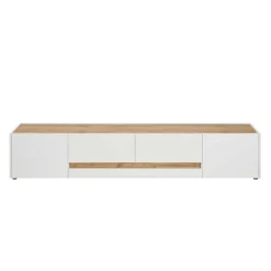Wohnen Tv & Hifi-Möbel|Lowboards<Design TV Board in Weiß & Wildeiche Optik - Nonessia