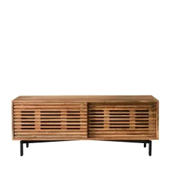Wohnen Tv & Hifi-Möbel|Lowboards<Design TV Board mit Lamellen Schiebetüren - Janana
