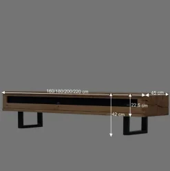 Wohnen Tv & Hifi-Möbel|Lowboards<Design TV Lowboard aus Eiche gebürstet & geölt - Ventida