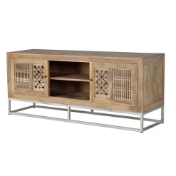 Wohnen Tv & Hifi-Möbel|Lowboards<Design TV Lowboard aus Mangobaum Massivholz - Valuta