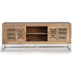 Wohnen Tv & Hifi-Möbel|Lowboards<Design TV Lowboard aus Mangobaum Massivholz - Valuta