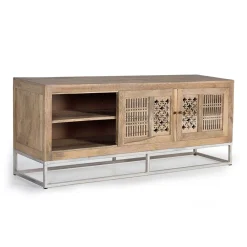 Wohnen Tv & Hifi-Möbel|Lowboards<Design TV Lowboard aus Mangobaum Massivholz - Valuta