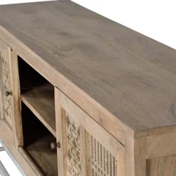 Wohnen Tv & Hifi-Möbel|Lowboards<Design TV Lowboard aus Mangobaum Massivholz - Valuta
