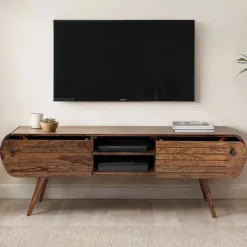 Wohnen Tv & Hifi-Möbel|Lowboards<Design TV-Board aus Sheesham Massivholz - Polariso