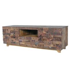 Wohnen Tv & Hifi-Möbel|Lowboards<Design TV-Lowboard aus Mangoholz rustikal - Lacid