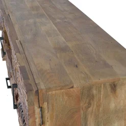 Wohnen Tv & Hifi-Möbel|Lowboards<Design TV-Lowboard aus Mangoholz rustikal - Lacid